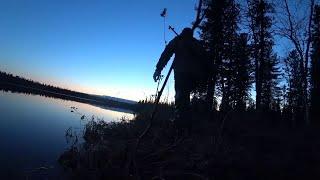 Life in the Wild Taiga  Construction Of A Log Cabin  Survival, Bushcraft, Hunting and Fishing