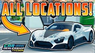 ALL 13 ZENVO TSR-GT Part Locations For The LICENCED Barn Hunt! (Car Dealership Tycoon!)