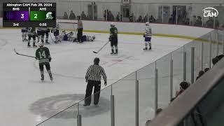 Abington Green Wave vs Bourne Canalmen Boys Varisty Hockey; Feb 28, 2024