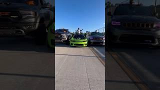 When A Hellcat TrackHawk & TRX Link Up To Stop Traffic & This Happens  #Shorts #Disrespect