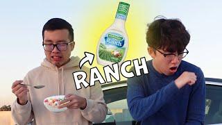 Ranking the BEST LIQUIDS to eat WITH CEREAL (Taste Test) [ft. Garry Fanata]