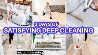 NEW! 3 DAY SATISFYING DEEP CLEAN WITH ME | SPEED CLEANING MOTIVATION | DEEP CLEANING + DECLUTTER