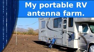 Ham Radio - My portable RV antenna farm.