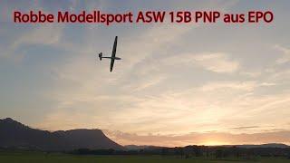 Robbe Modellsport ASW 15B PNP aus EPO (Testbericht) (Sonnenuntergang)