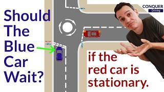 Should You Give Way to a Stationary Vehicle at a Mini Roundabout?