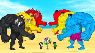 Rescue SUPER HEROES Team HULK COLOR vs Team VENOM COLOR : Returning from the Dead SECRET - FUNNY