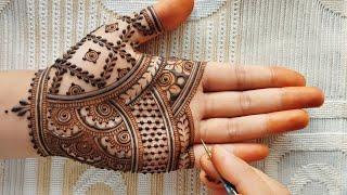 Karwa chauth special front hand mehndi design | Easy mehndi design | New karwa chauth mehndi design