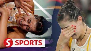 Cruel blow for Carolina as tearful Spaniard limps out of Olympics