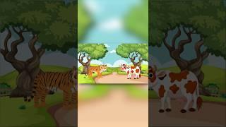 Tiger and Cow Cartoon stories Hindi | cartoon hindi story | best cartoon hindi kahani 2025