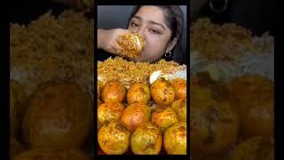 Maddyeats spicy chicken biryani recipe mukbange compilation big bite's