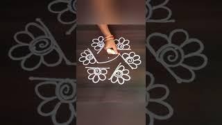 simple daily rangoli designs #rangoli #shorts