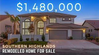 Touring a Luxury Home for Sale w/ a Pool in Guard-Gated Community, Southern Highlands, Las Vegas, NV