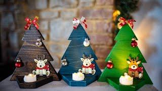 ADORABLE Wooden Christmas Tree. Easy to Make.