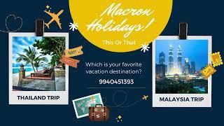 Macron Holidays #besttourpackage #tour #tourism #singapore #malaysia #thailand