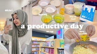 A PRODUCTIVE DAY⋆𐙚₊ ramadhan vlog,baking nastar,book store,lots of food,uni vlog,strolling around