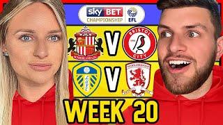 CHAMPIONSHIP WEEK 20 PREDICTIONS