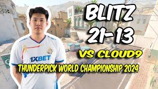 The MongolZ bLitz (21/13) vs Cloud9 (Dust2) @ Thunderpick World Championship 2024 | CS2 POV