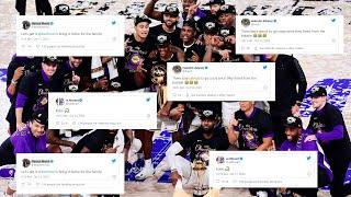 NBA Players React to 2019 - 2020  NBA Champion | L.A. Lakers