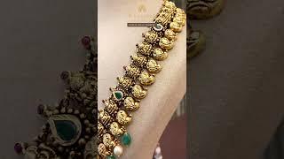 22K Gold Mango  & Laxmi Devi  Design Necklace | Elegant Traditional Jewelry