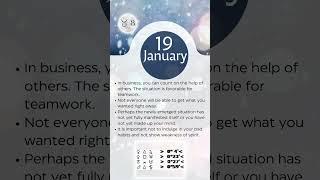 January 19 - Astrological CALENDAR for every day from astro-psychologist Natalia Kami #horoscope