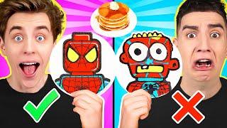 Рисуем Блинами Челлендж  PANCAKE ART  ВЫБЕРИ ЛУЧШИЙ БЛИН ! Учимся рисовать ЭМОДЖИ DIY ТЕСТОМ !