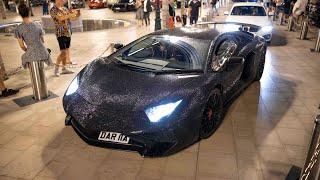 2 Million Swarovski Crystal Covered Lamborghini Aventador SV Driving in Monaco !