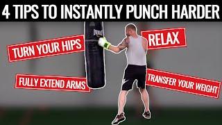 4 Tips to Punch HARDER  | How to Punch Harder