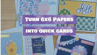 Quick & Easy Cards Using 6x6 Patterned Paper & Ephemera : Spellbinders March 2023 Kit