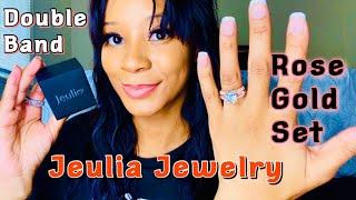 Jeulia Jewelry | Rose Gold Double Band Set | Jeulia Jewelry Unboxing