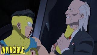 The Guardians help Mark against Cecil's ReAnimen | Mark threatens Cecil - Invincible