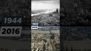 The fourth-most populous city of Germany, Cologne - 1944 vs 2016,#history #ww2