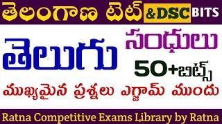 TG TET|TG DSC|TG TET+DSC|TET|DSC|TRT|Telugu Grand Test model paper|తెలుగు బుక్స్ లోని మొత్తం సంధులు