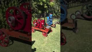 Stationary engine crank up