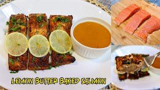 Lemon Butter Baked Salmon Recipe | Super Easy Oven Baked Fish Recipe |Fish Recipe