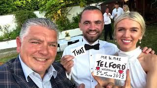 Darren Brand Magician the perfect wedding entertainment at footballer Dom Telford & Jess’s wedding￼