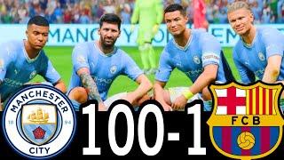 FIFA 25- MESSI RONALDO NEYMAR & MBAPPE | ALL STARS | MANCHESTER CITY 100-1 MANCHESTER UNITED #fc25