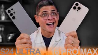 Galaxy S24 Ultra vs iPhone 16 Pro Max - QUAL O MELHOR? SMARTPHONES INCRÍVEIS! SAMSUNG vs APPLE