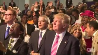 Donald Trump dances at church service