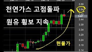 천연가스 초강세 고점돌파, 원유횡보지속 1월 앞두고