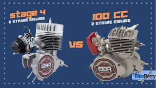 Comparing 100cc to 80cc 2-stroke Motorized Bike Engine | BikeBerry