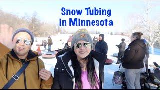 Snowboarding and Tubing day in Minnesota