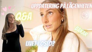 HUR ÄR LIVET I OSLO? Lägenheten, bakning och Q&A :) | VLOGG10