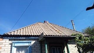 Чищу печку от сажи.