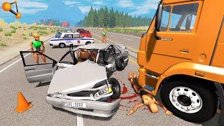 НЕ ОСТАВИЛ ШАНСОВ! ШАШКИ НА КАМАЗЕ ПРИВЕЛИ К ТРАГЕДИИ | BeamNG.drive