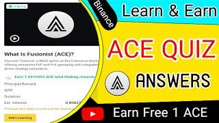 Binance ACE Quiz Answers |ACE Learn and Earn Quiz Answers