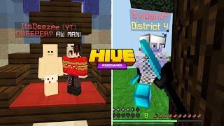 itzGregg & Deezee vs Bedrock YOUTUBERS - Hive Survival Games