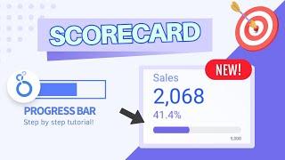 PROGRESS BAR in KPI SCORECARD! Looker Studio NEW Feature! (How to Create Scorecard 2023)