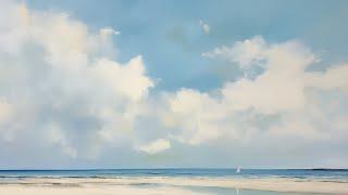 Art Screensaver 4K | Frame TV Art Summer Days Ocean View | Beautiful Background Painting Seascape