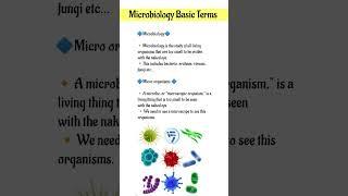 Microbiology Basic Terms In Hindi#youtubeshorts #shorts #shortvideo #bmlt#microbiology