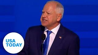 Full speech: Gov. Tim Walz speaks at 2024 DNC | USA TODAY